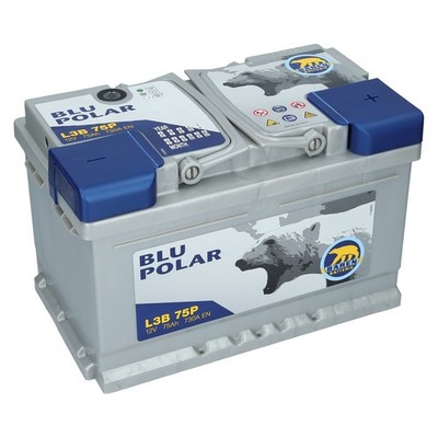 12V 75Ah 730A/EN Autobatterie Bären Blu Polar sofort Einsatzbereit