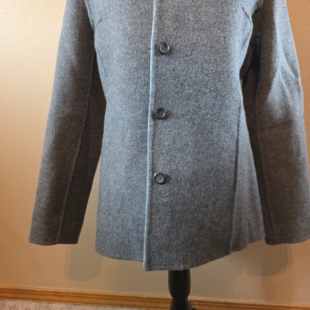 Pendleton Wool Jacket Coat Reversible Gray Light … - image 3