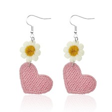 Valentines Earrings for Women Pink Heart Earrings Red Heart Earrings Heart Flowe