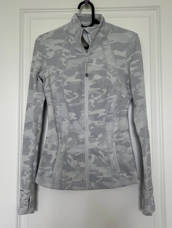 Lululemon Define Jacket Incognito Camo Jacquard Size 4 Alpine White Starlight