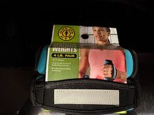 Golds Gym Reflective Walking Dumbbells Pair of 4 lb Aerobic Weights Green Health