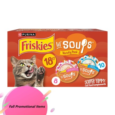 #ad #ad Lil#x27; Soups Salmon and Tuna for Cats Variety Pack 1.2 oz Cups 18 Count $23.71