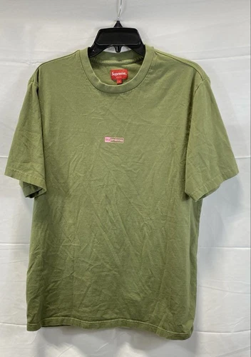 T shirt homme Supreme vert manches courtes col rond grande taille