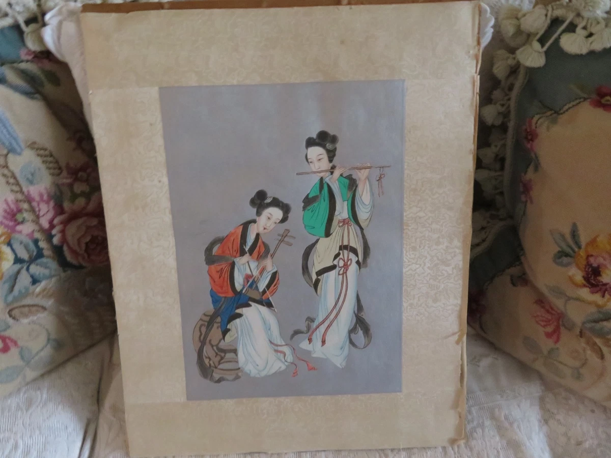 艺妓画在古董日本画作、画卷| eBay