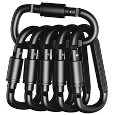 6Pcs Carabiner Clips Hooks Heavy Duty Spring Clip Keychain Climbing Swing Lock