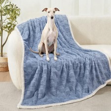 Luciphia Waterproof Dog Blanket for Large 65x57 inch , Creamy Blue