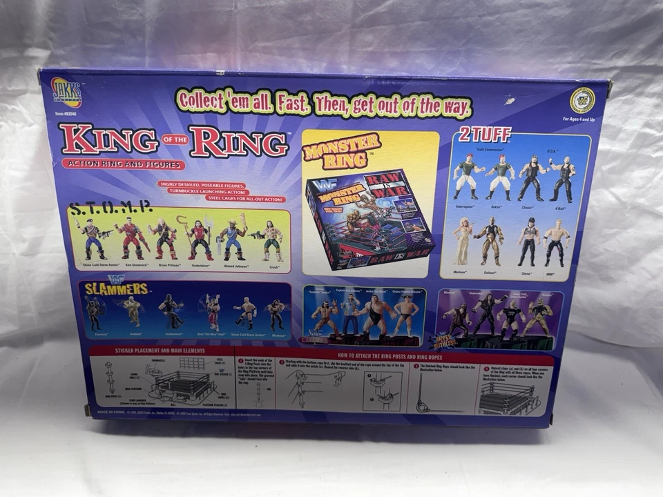 Jakks WWF King of the Ring 1998 NIB. 6 Figures, w/Crown, Accessories, The Rock! - Image 2 of 4