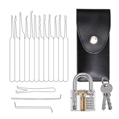 24PCS Professional Lock Unlocking Tool Set | Locksmith Practice Kit with Case