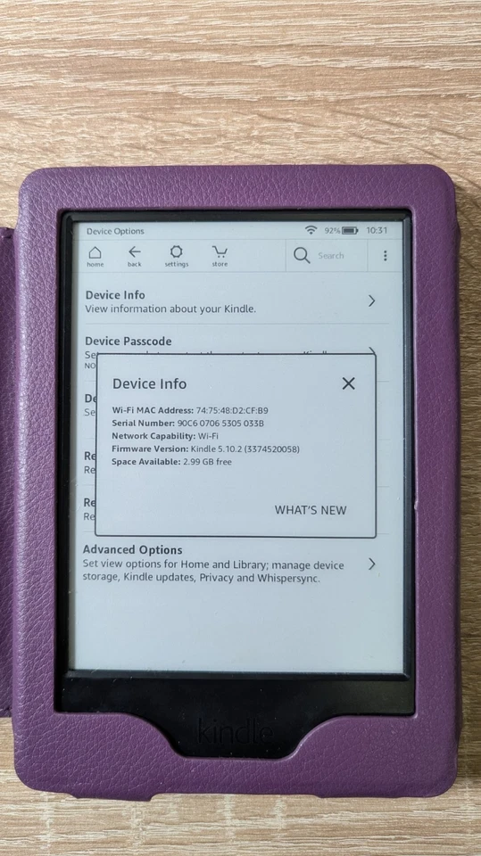 Amazon Kindle 7th Generation 4GB Wi-Fi 6-inch Black E-Reader Perfect, Boxed - Image 4 of 4