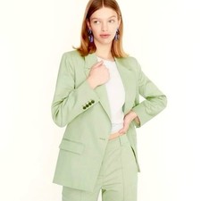 J.Crew Willa Lightweight Chino Blazer Pistachio Sage Green Office Career EUC sz4