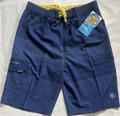 Banana Boat Trunks Mens UPF 50  Navy Fast Dry Swim Shorts .4way Stretch .NWT