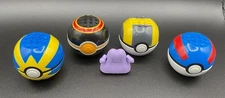 Lot of 4 - Mega Construx Pokémon Poke Balls - Empty - Ditto