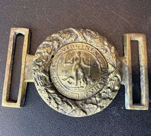 Civil War Confederate two piece Virginia sword buckle