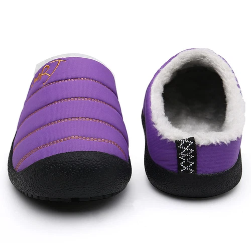 Winter Cotton Slippers Waterproof Plush Lining Warm Men Women Slippers Outdoor- - Picture 61 of 65