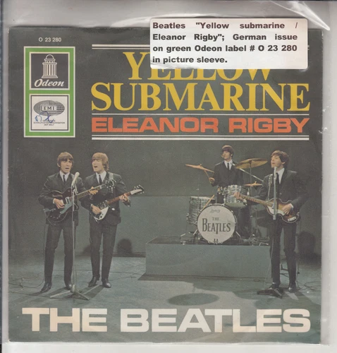 THE BEATLES  Yellow Submarine PICTURE SLEEVE GERMANY 45 rpm 7" VINYL RECORD