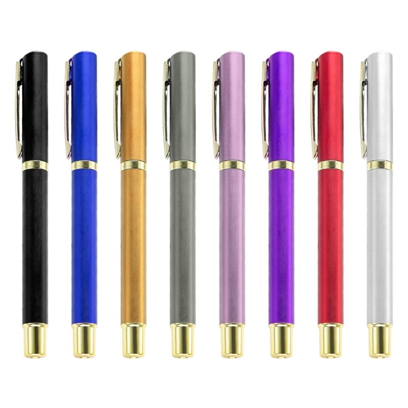 Office Signing Pen with Pen Clip Refillable Plastic Gel Pen 0.5mm Point