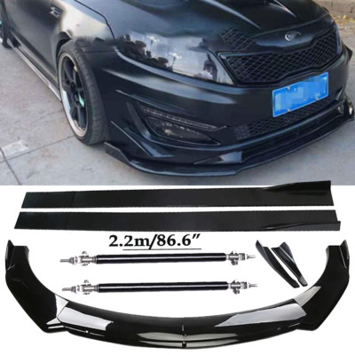 Front Bumper Lip Spoiler Side Skirts Rear Glossy Black For Kia Optima 2010-2020