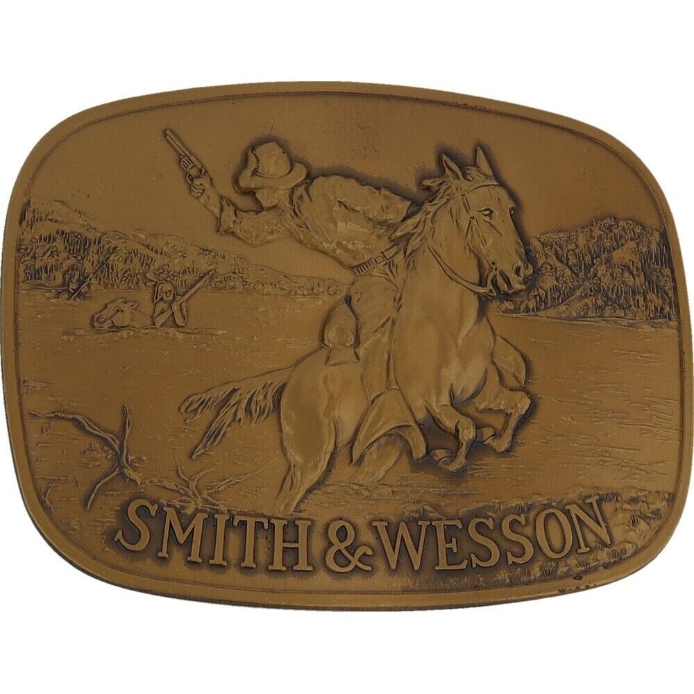 Brass Smith & Wesson Horse Sw Pistol Cowboy Hostile 70s NOS