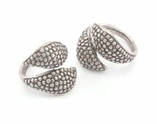 Wrap Ring Adjustable Antique Silver Plated brass 19mm 9US inner size -  3681
