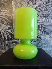 VINTAGE LAMPE IKEA-LYKTA-DESIGN 80-VERT ANIS-VERRE