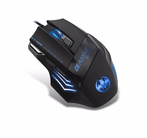 AU USB 5500DPI LED Wired Optical Backlight Gaming Mouse Support Pro 7 Button New - Picture 2 of 4