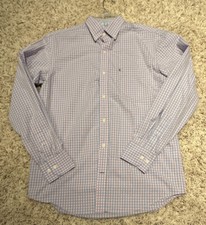 Izod Dress Shirt Men s Small Pink/Blue Checkered