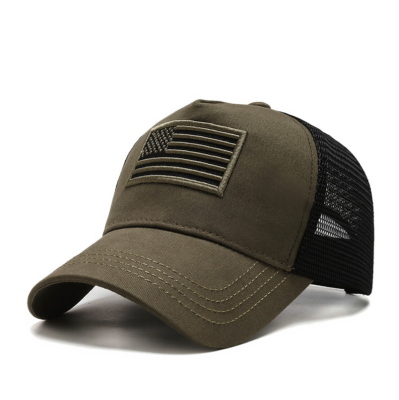 5BORONYC MADE IN USA ARMY GREEN BLACK BASEBALL Hat RARE NWOT RARE UNISEX American Flag hat OD Green/Black Cap Trucker Mesh Tactical  main image 4
