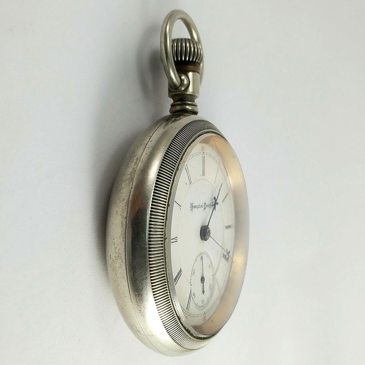 Antique Railroad Pocket Watch 1890 HAMPDEN 15/Jewel Model/1 Size