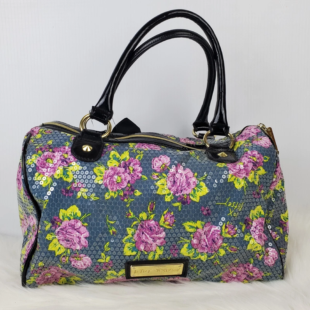 Betsey johnson pink sequin deals purse