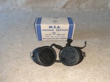 Vintage MSA Welding Goggles 50 mm Lens Safety Eye Cups Greater Vision USA made