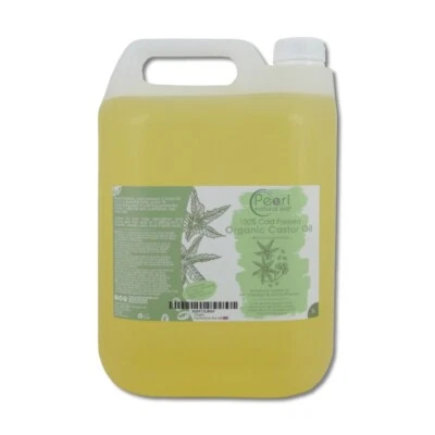 PEARL NATURAL OILS Castor Oil - 5 Litres 100% Pure, Cold Pressed, Organic