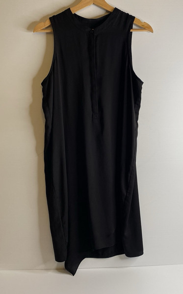 Witchery Dress Women 10 Black Sleeveless Shift K/Length Career Event Lagenlook