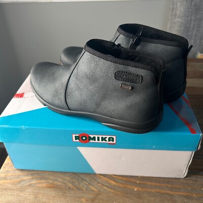 Romika Traveler 08 TopDry Waterproof Ankle Boots Black Zip Up EU 37