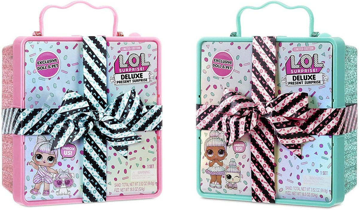 LOL Surprise Deluxe Present 2Pc PINK + TEAL Limited Edition Doll
