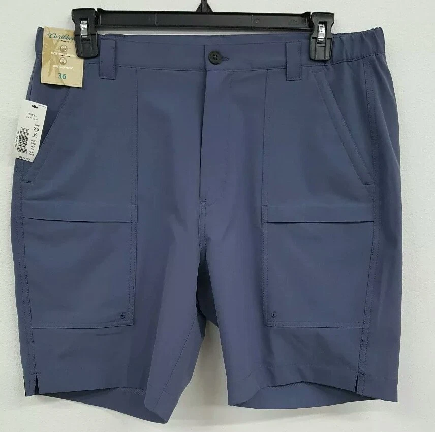 Roundtree & Yorke Caribbean Slate Blue Cargo Men's Shorts NWT $69.50 Choose Size