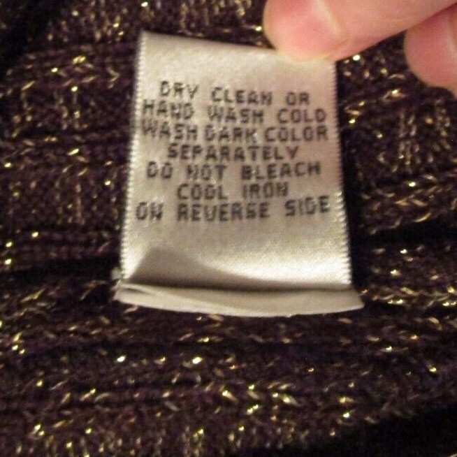 Caché Brown & Gold Collared Button Front Cable Kn… - image 8