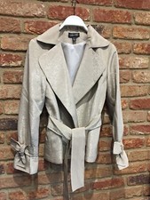 Episode Beige Shimmer Bow Sleeve Tie Belted Wrap Jacket 6 34 Nwot