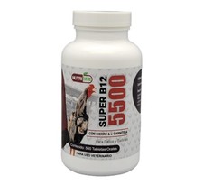 B-12 5500  B12-5500 B-12 5000 Hierro Para Gallos Roosters NUTRI-LINE 500 Tablet