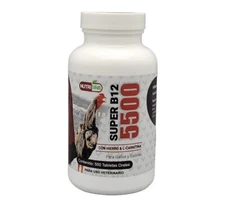B12-5500 FOR ROOSTER, HENS, CHICKEN IRON PARA GALLOS Nutri-line 500 TABLETAS