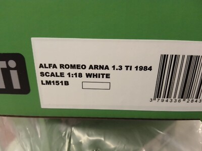 Laudoracing Alfa Romeo Arna 1.3 Ti White 1984 1/18 LM151B | eBay