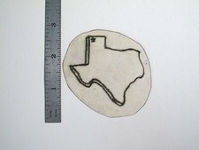 vtg 1960s Tattoo Flash acetate stencil Texas State Outline and Small Star TX