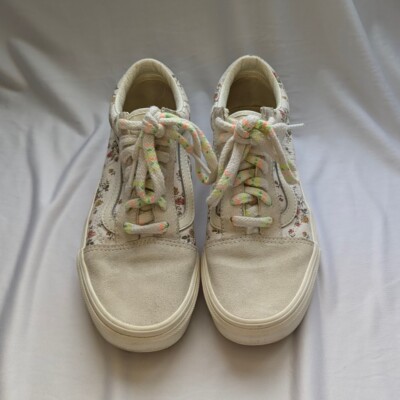 VANS Old Skool Floral Tapestry Suede Canvas Lace Up shoes SZ women's  men's