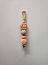 Flower Bag Charm Key Chain NWOT