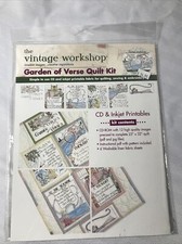 Kit de edredón Garden of Verse The Vintage Workshop CD imprimible hágalo usted mismo manualidades