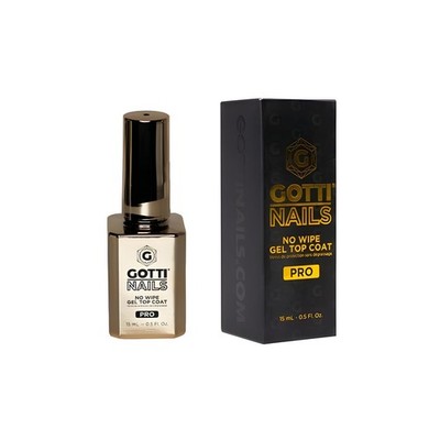 Gotti Nails No Wipe Gel Top Coat, High Gloss 0.5 Fl Oz (Pack of 1), clear 