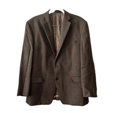 Lauren Ralph Lauren Men's Brown Houndstooth Sport Coat Blazer Jacket Size 44R