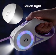 Retractable Dog Leash with Colorful LED Light, 16 ft Heavy Duty 360 Tangle-Free