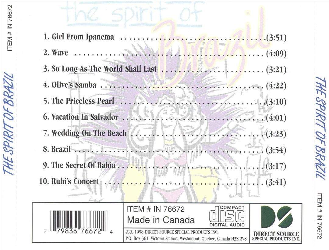 Various Artists - Spirit of Brazil CD - Vibrant Brazilian Music Compilation