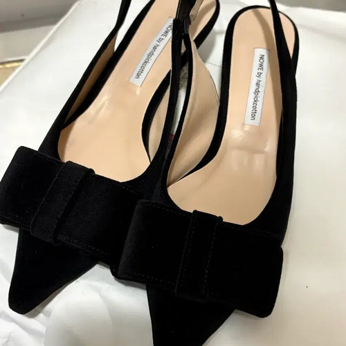 Handpicked Cotton Ribbon Slingback Shoes