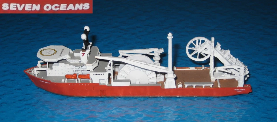 N Offshore Rohrlege- und Arbeitsschiff SEVEN OCEANS, Albatros 250,Metall, 1:1250
